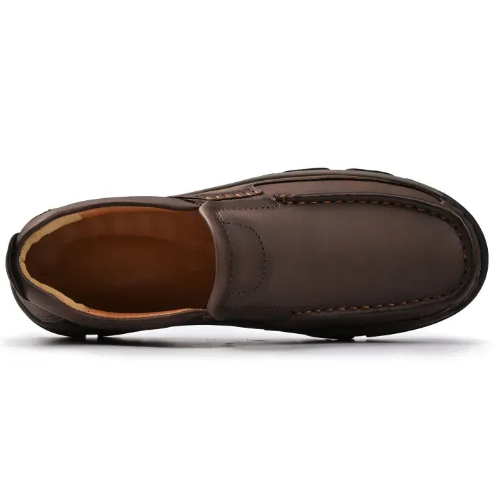 Men's All-Day Comfort Leather Arch Support Cushioned Walking Shoes
