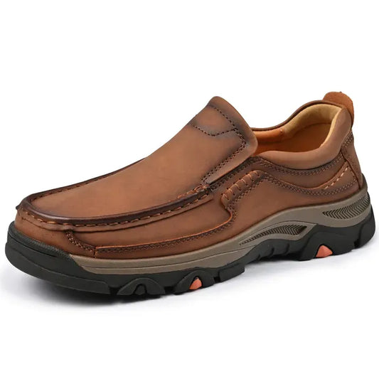 Men's All-Day Comfort Leather Arch Support Cushioned Walking Shoes
