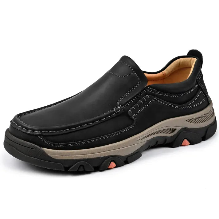 Men's All-Day Comfort Leather Arch Support Cushioned Walking Shoes