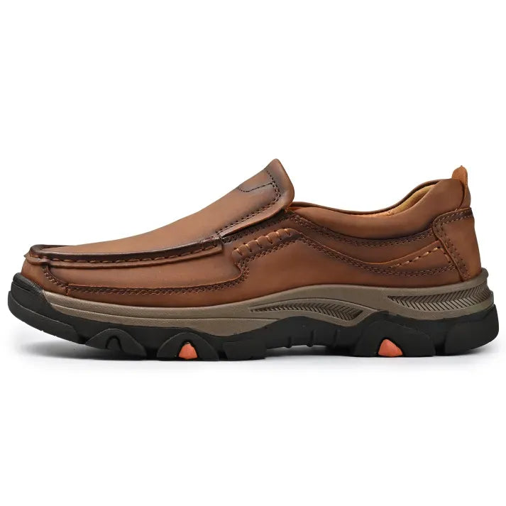 Men's All-Day Comfort Leather Arch Support Cushioned Walking Shoes